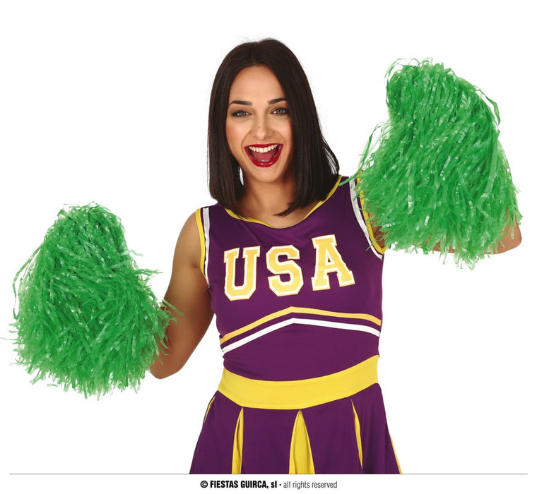 COPPIA POMPON PER RAGAZZA CHEERLEADER