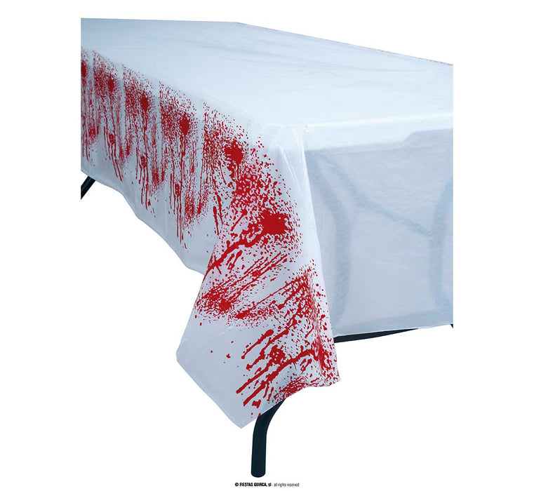 TOVAGLIA CON SCHIZZI DI SANGUE PLASTICA CM 135X270