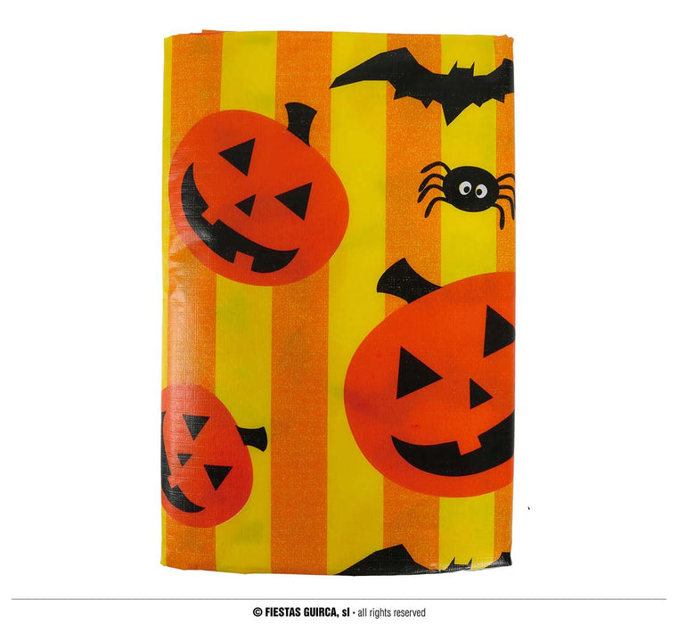 TOVAGLIA HALLOWEEN CON ZUCCHE E PIPISTRELLI CM 130X175