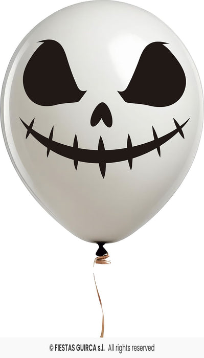 10 PALLONCINI FANTASMA BIANCO HALLOWEEN