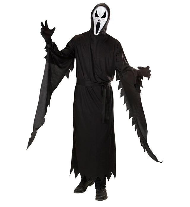 COSTUME FANTASMA SCREAM NERO CON MASCHERA