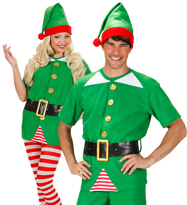 costume elfo unisex aiutante di babbo natale