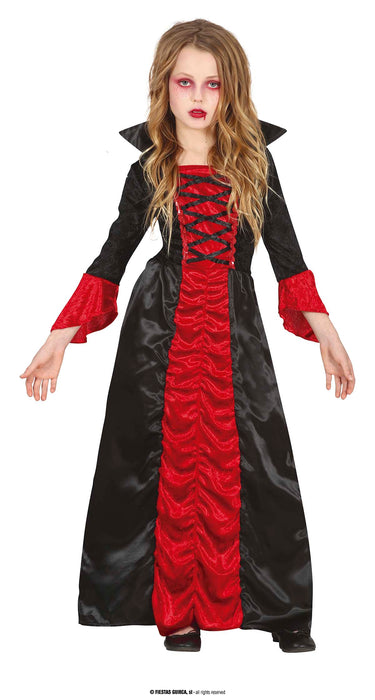 COSTUME DA CONTESSA VAMPIRA IN ABITO LUNGO BAMBINA