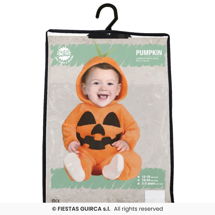 COSTUME BABY ZUCCA DI HALLOWEEN NEONATO