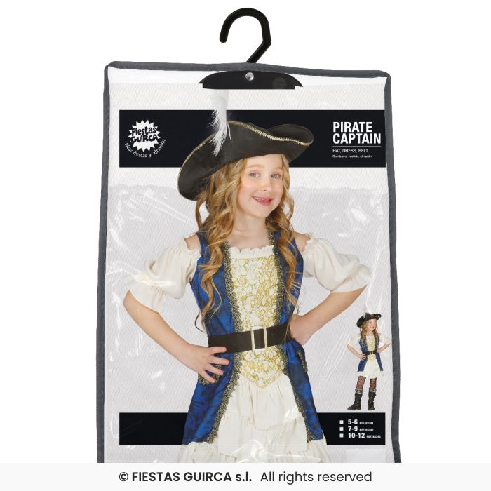 COSTUME CORSARA PIRATESSA BLU