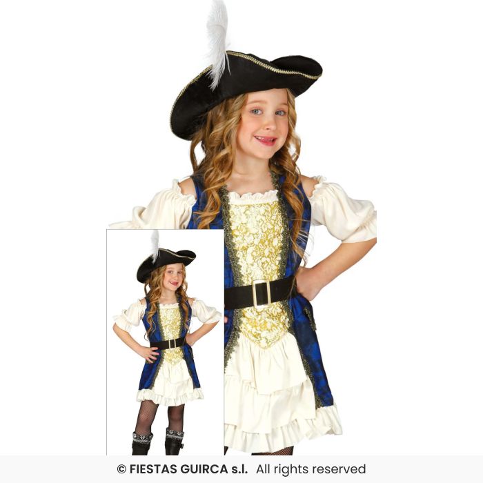 COSTUME CORSARA PIRATESSA BLU