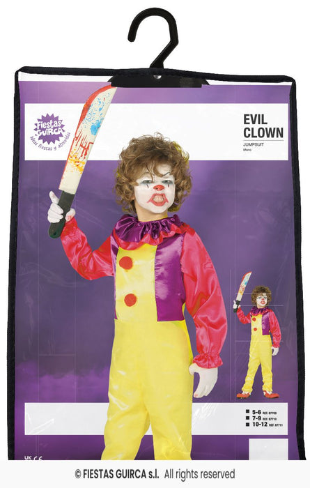 COSTUME PAGLIACCIO MALEFICO CLOWN PRANK