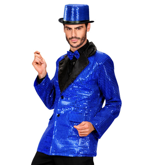 giacca uomo con paillettes blu