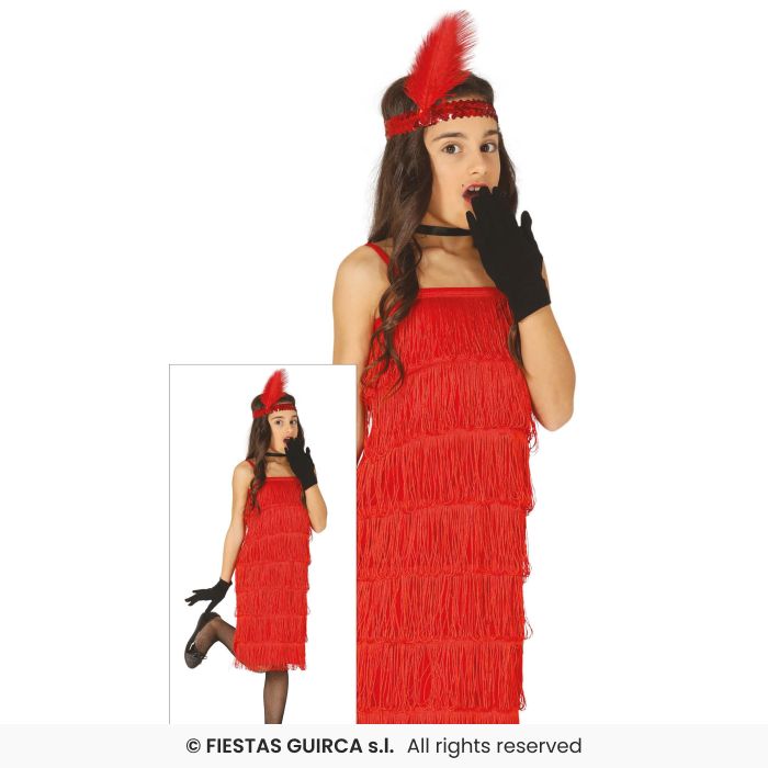 COSTUME CHARLESTON ROSSO PER BIMBA