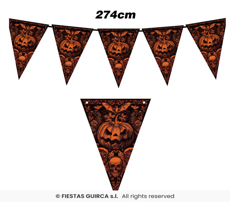 FESTONE ZUCCA GOTICA DI HALLOWEEN CM 300