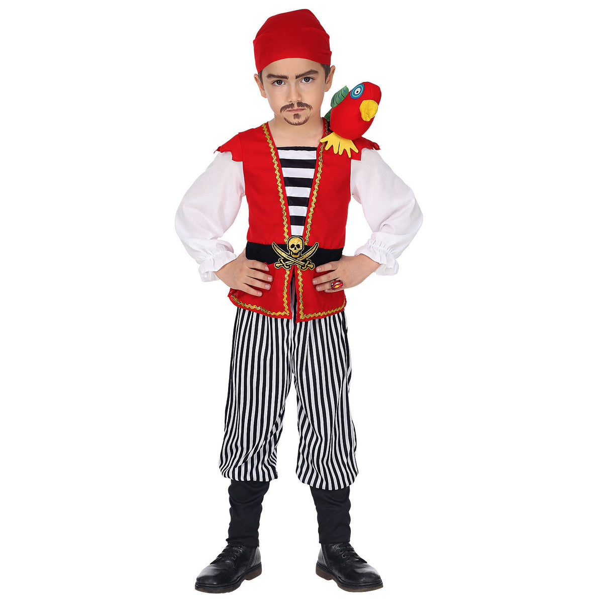 COSTUME PIRATA GILET ROSSO BIMBO —