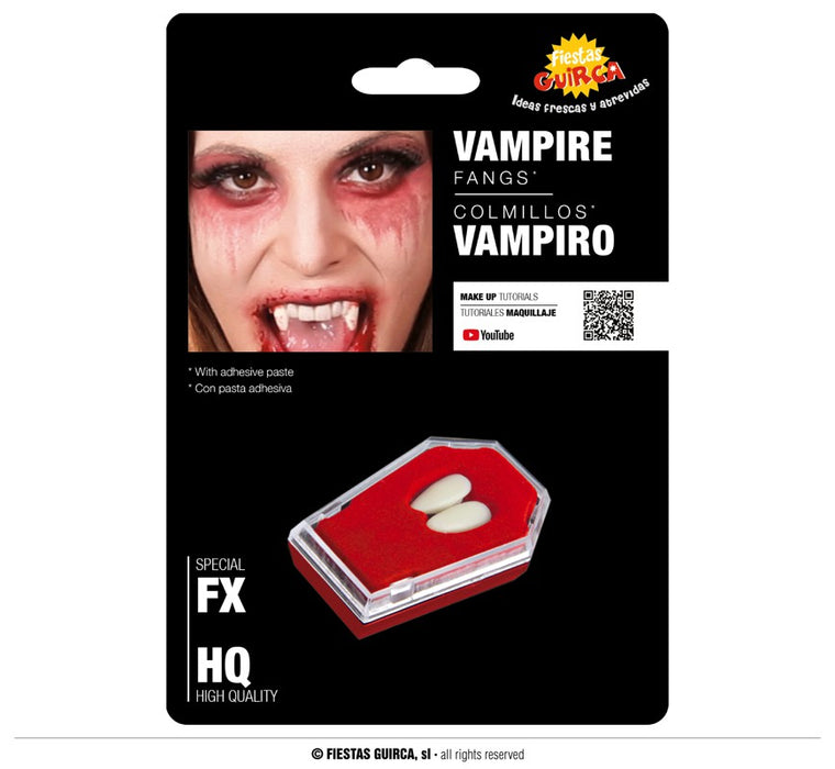 DENTI CANINI VAMPIRO DRACULA CON COLLA