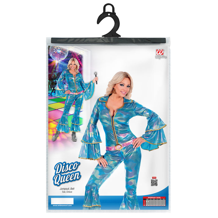 COSTUME ANNI 80 DISCO QUEEN AZZURRO S —