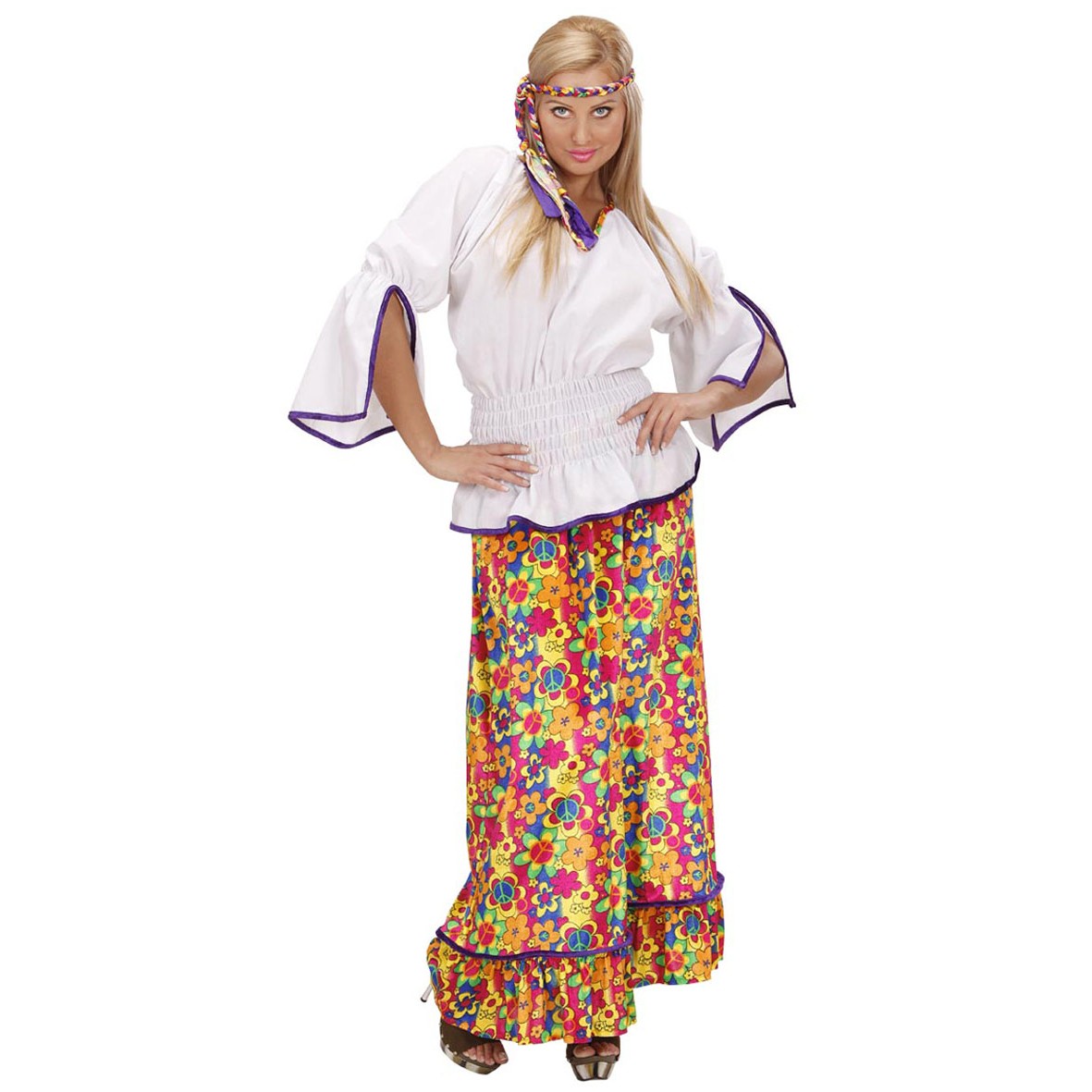 COSTUME FIGLIA DEI FIORI HIPPY DONNA L —