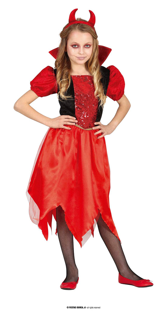 COSTUME DIAVOLESSA DEMONIACA BAMBINA —