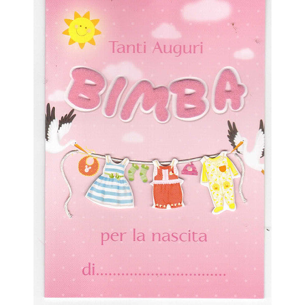 Mini Biglietto d'Auguri - Nascita - Cucu Bimbo